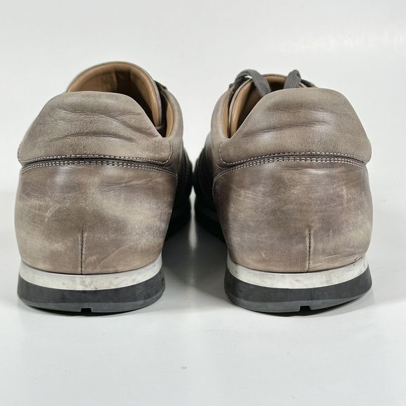 Magnanni Ibiza Mens Sneakers Shoes Size 11 Water Distressed Calf Skin 22652 Grey - Picture 9 of 16
